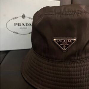 Prada Black Bucket Hat